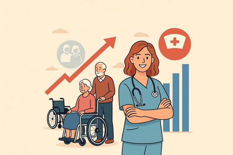 Zapotrzebowanie na opiekunów medycznych rośnie – praca pewna od zaraz?